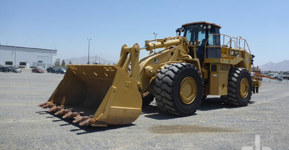 2009 Caterpillar 988H wheel loader sold at Ritchie Bros.' Los Angeles auction. 2009 Caterpillar 988H wheel loader sold at Ritchie Bros.' Los Angeles auction.